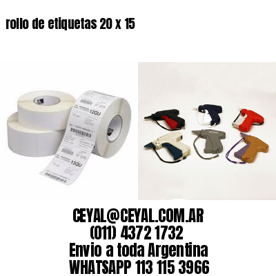 rollo de etiquetas 20 x 15
