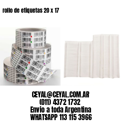 rollo de etiquetas 20 x 17