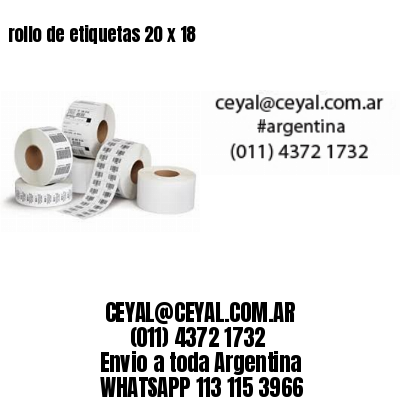 rollo de etiquetas 20 x 18