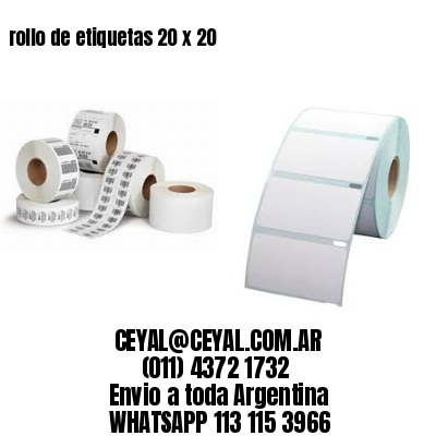 rollo de etiquetas 20 x 20
