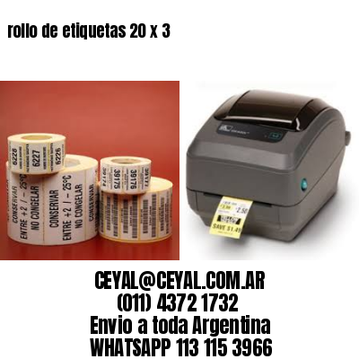 rollo de etiquetas 20 x 3