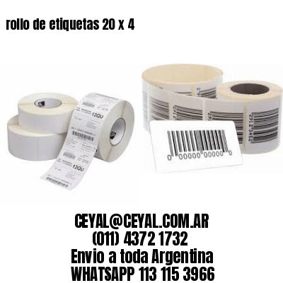 rollo de etiquetas 20 x 4