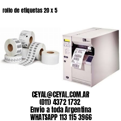 rollo de etiquetas 20 x 5