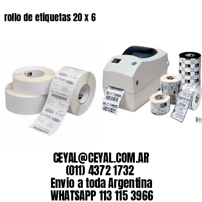 rollo de etiquetas 20 x 6