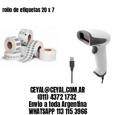 rollo de etiquetas 20 x 7