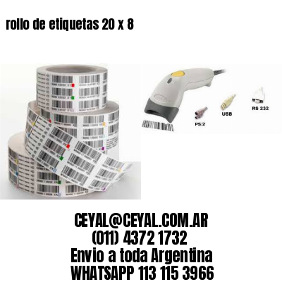 rollo de etiquetas 20 x 8