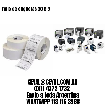 rollo de etiquetas 20 x 9