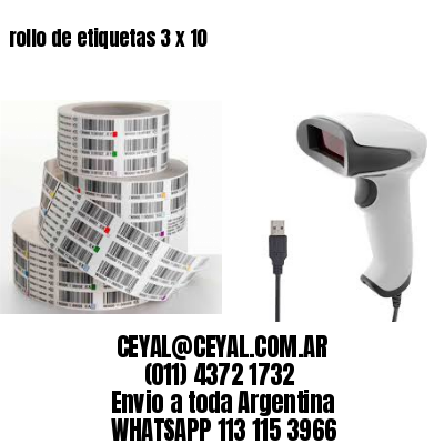 rollo de etiquetas 3 x 10