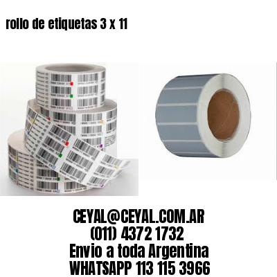 rollo de etiquetas 3 x 11
