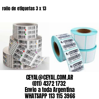 rollo de etiquetas 3 x 13
