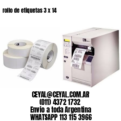 rollo de etiquetas 3 x 14