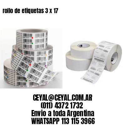 rollo de etiquetas 3 x 17