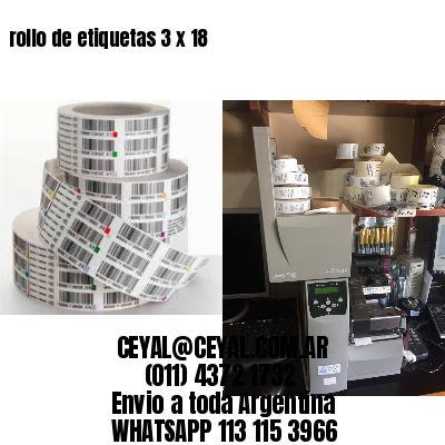 rollo de etiquetas 3 x 18