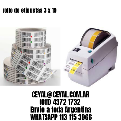 rollo de etiquetas 3 x 19