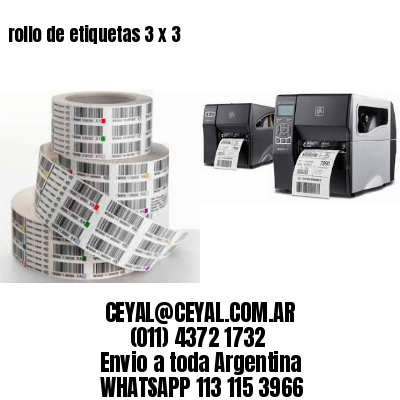 rollo de etiquetas 3 x 3