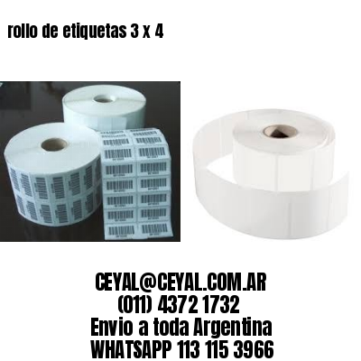 rollo de etiquetas 3 x 4