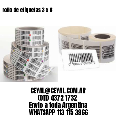 rollo de etiquetas 3 x 6