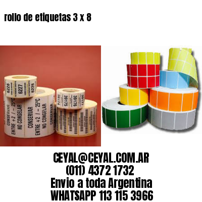 rollo de etiquetas 3 x 8