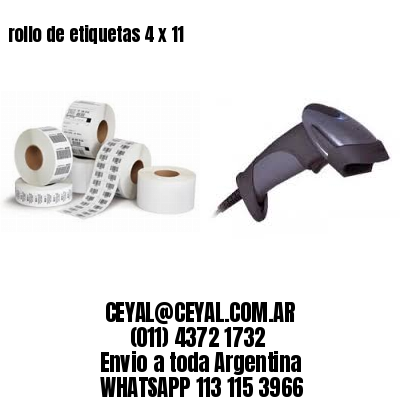 rollo de etiquetas 4 x 11