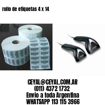 rollo de etiquetas 4 x 14