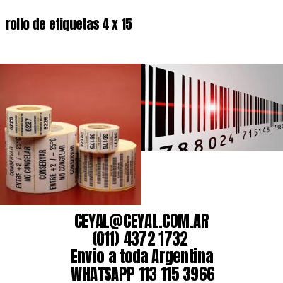 rollo de etiquetas 4 x 15
