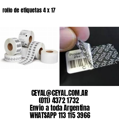 rollo de etiquetas 4 x 17
