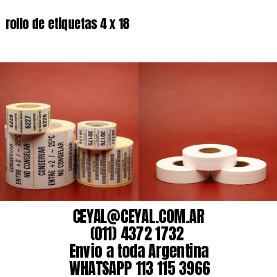 rollo de etiquetas 4 x 18