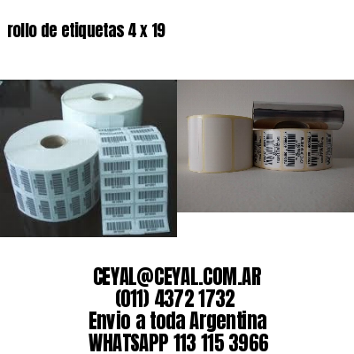 rollo de etiquetas 4 x 19