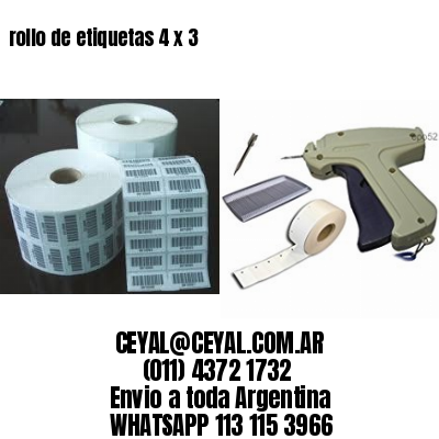 rollo de etiquetas 4 x 3