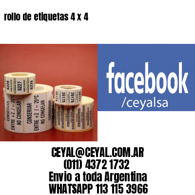 rollo de etiquetas 4 x 4