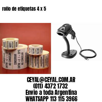 rollo de etiquetas 4 x 5