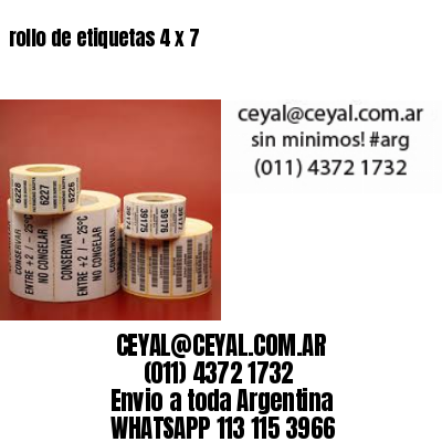 rollo de etiquetas 4 x 7