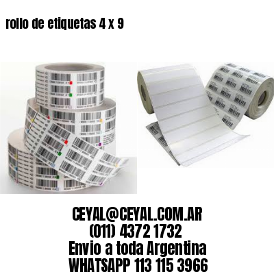 rollo de etiquetas 4 x 9