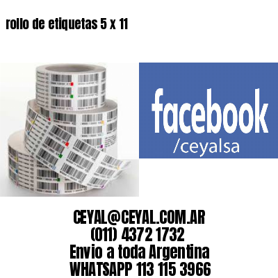 rollo de etiquetas 5 x 11