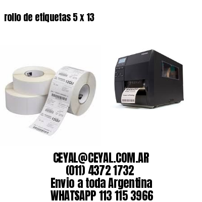 rollo de etiquetas 5 x 13