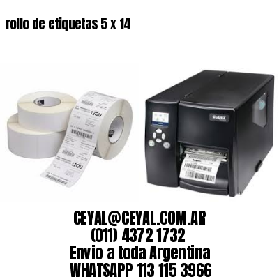 rollo de etiquetas 5 x 14