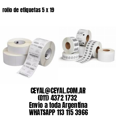 rollo de etiquetas 5 x 19