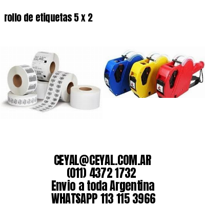rollo de etiquetas 5 x 2