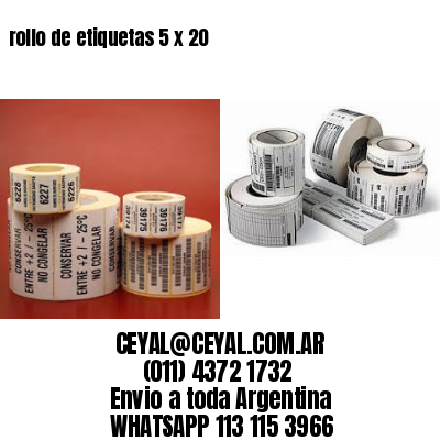 rollo de etiquetas 5 x 20