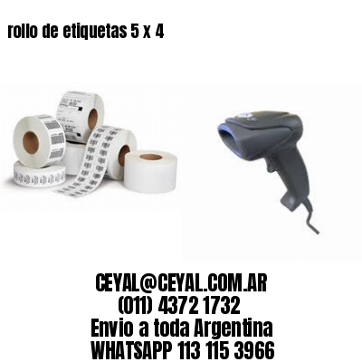 rollo de etiquetas 5 x 4