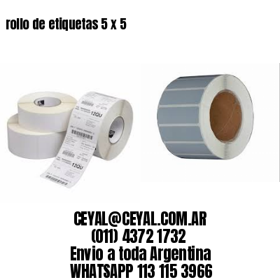 rollo de etiquetas 5 x 5