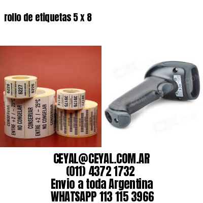 rollo de etiquetas 5 x 8
