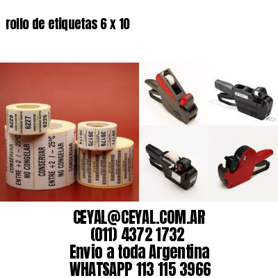 rollo de etiquetas 6 x 10