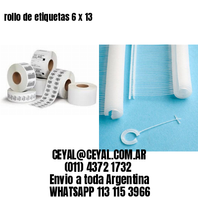 rollo de etiquetas 6 x 13