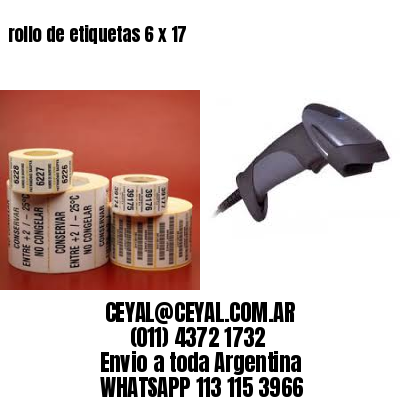 rollo de etiquetas 6 x 17