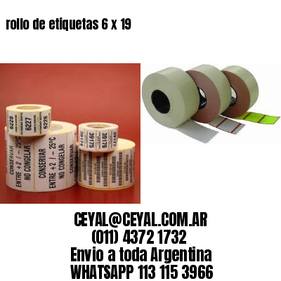 rollo de etiquetas 6 x 19