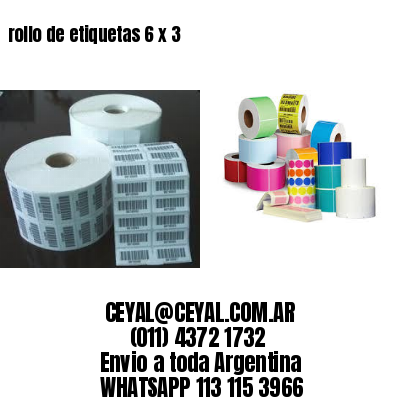 rollo de etiquetas 6 x 3