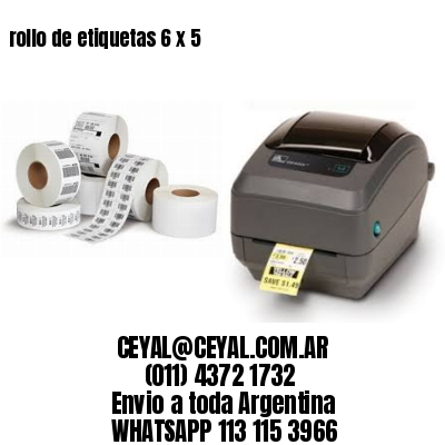 rollo de etiquetas 6 x 5