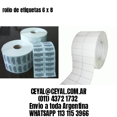 rollo de etiquetas 6 x 8