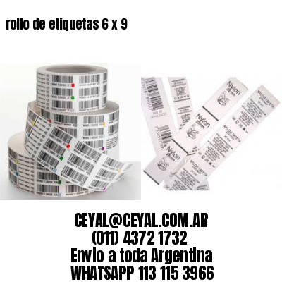 rollo de etiquetas 6 x 9
